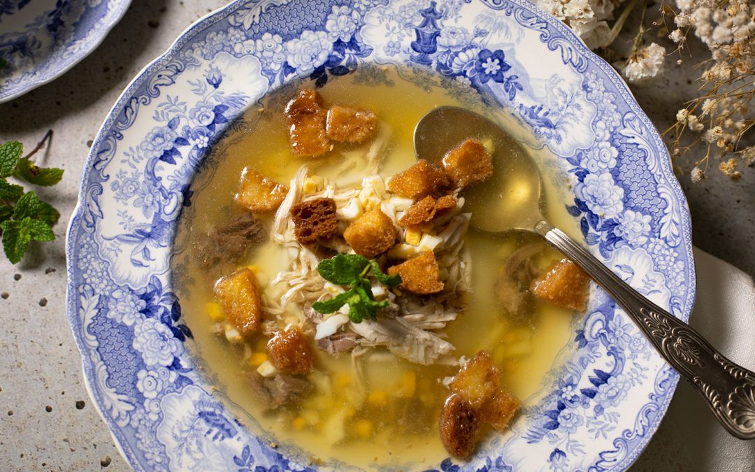 Sopa de picadillo de pollo, la sopa más reconfortante del mundo