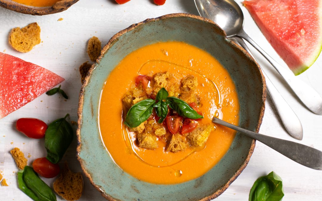 Gazpacho de sandía, fresquito y con un toque diferente
